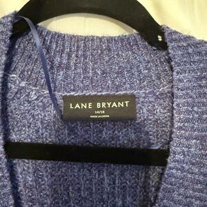 Lane Bryant Women's Heathered Blue/purple Cardigan